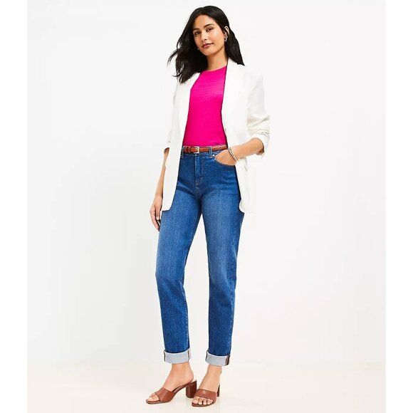 NEW Loft Girlfriend Jeans Straight Leg Classic Size 6 Women's - Picture 1 of 4
